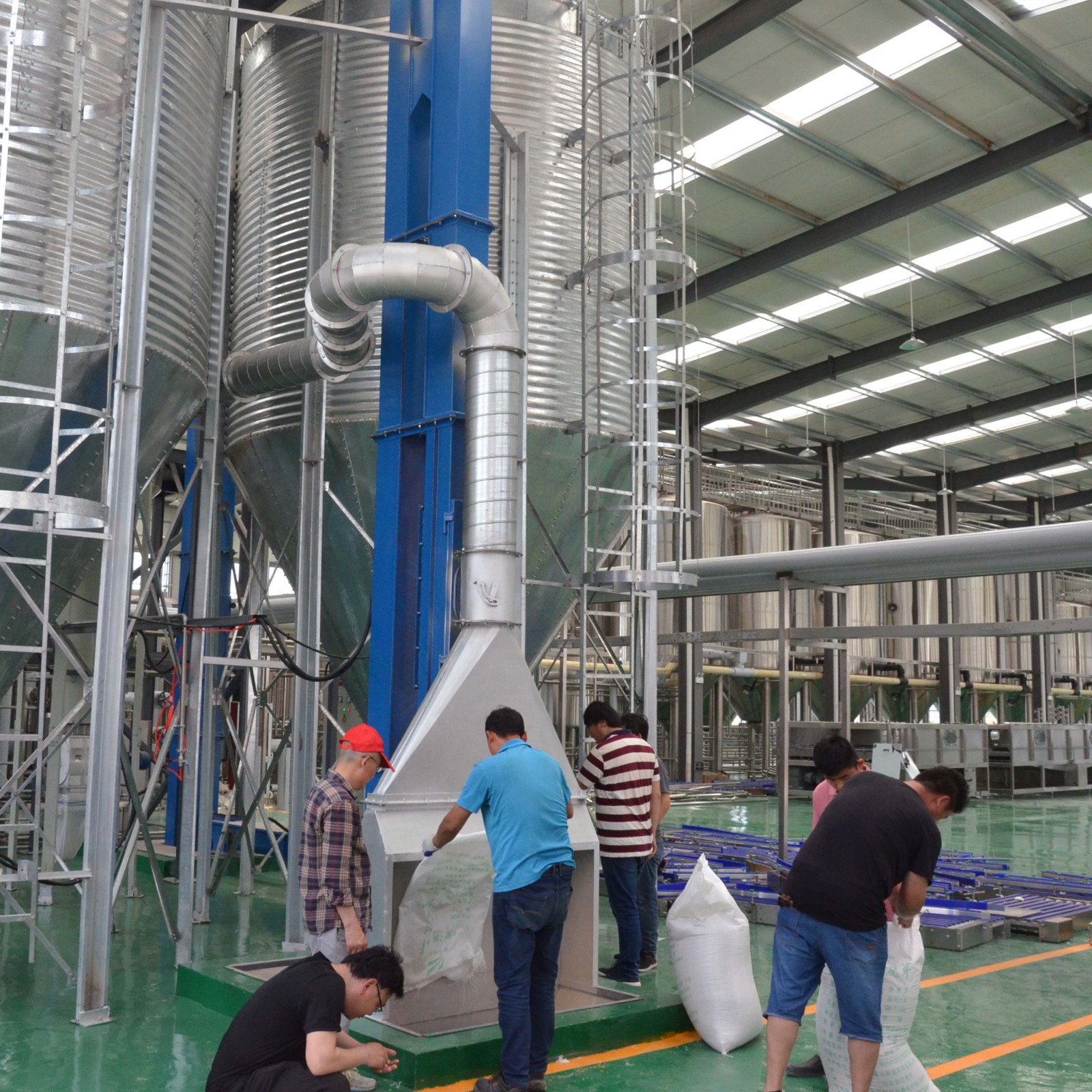 Malt storage tank and malt processing system.jpg